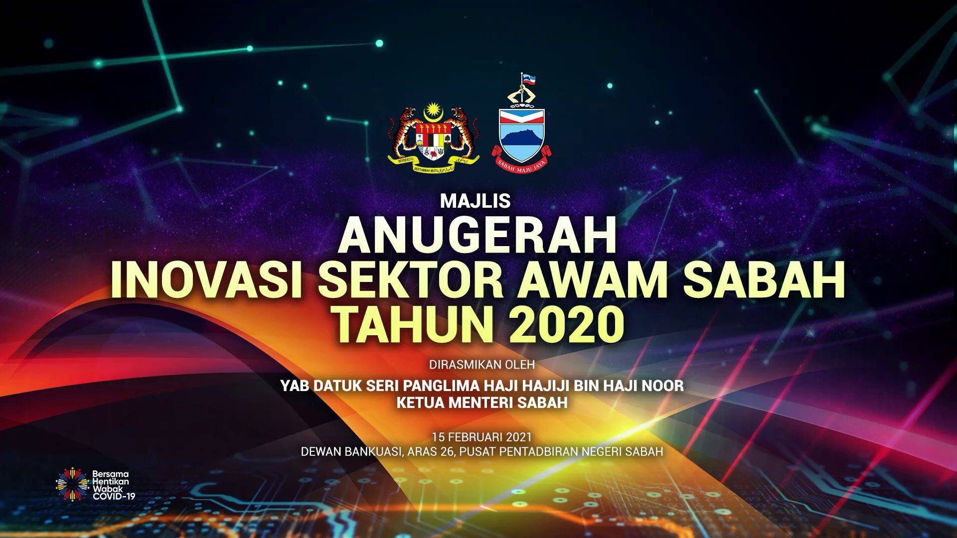 Majlis Anugerah Inovasi Sabah Sektor Awam Sabah tahun 2020.